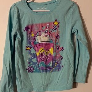 Place Kids Teal Long Sleeve Shirt with Colorful Graphic